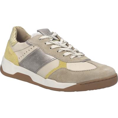 Sneaker JOSEF SEIBEL "Arleen 01, cashmere-gelb", Damen, Gr. 38, braun (cashmere, gelb), Obermaterial: 100% Rindsleder Leather cow., Schuhe Sneaker