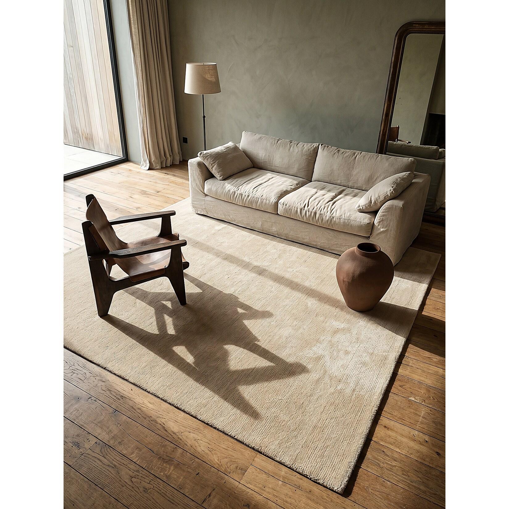 Teppich Antirutsch Beige 240x240 cm - ALDAN Kadima Design