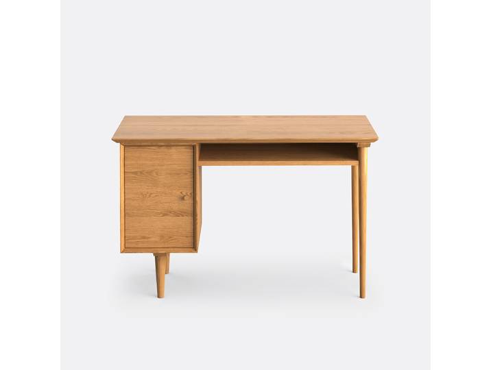 LA REDOUTE Bureau vintage 1 caisson, Quilda Beige Chêne