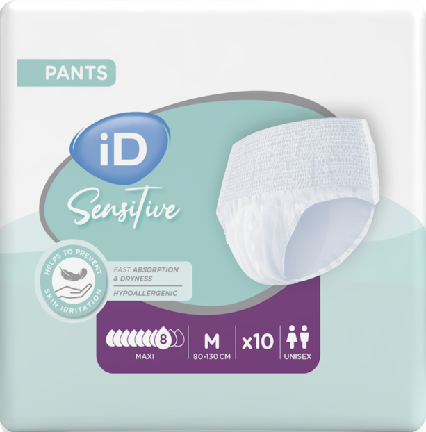 Ontex iD iD Sensitive Pants Maxi Medium - 16 paquets de 10 protections