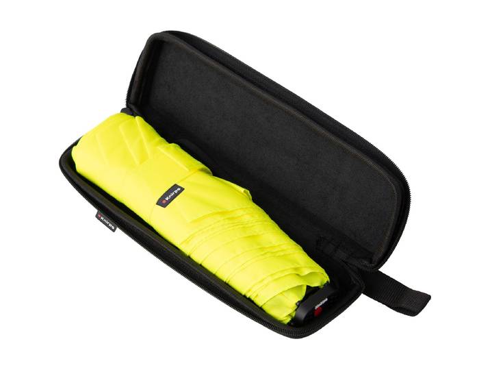 Taschenregenschirm KNIRPS X4U Manual , gelb, Regenschirme, Taschenregenschirm