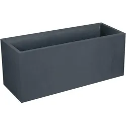 EDA BigDean Pflanzkübel Groß Außen ca. 100cm Schiefer Optik Blumentopf mit Wasserspeicher Winterfest Doppelwandig Rechteckig