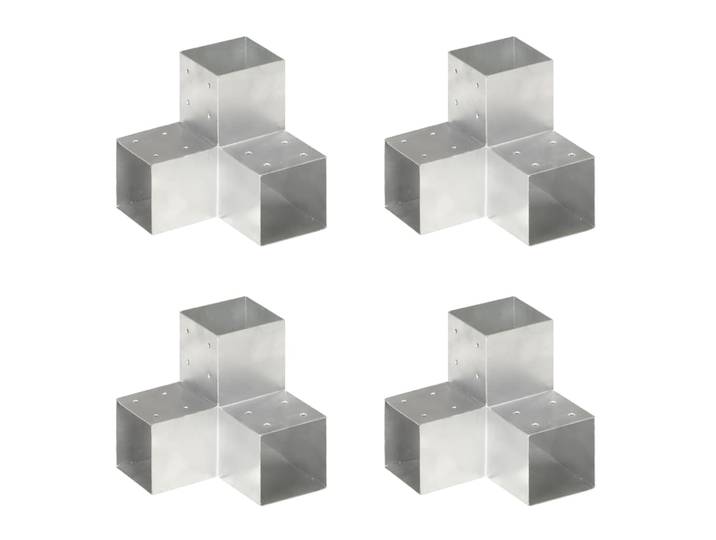 vidaXL Pfostenverbinder 4 Stk. Y-Form Verzinktes Metall 101 x 101 mm