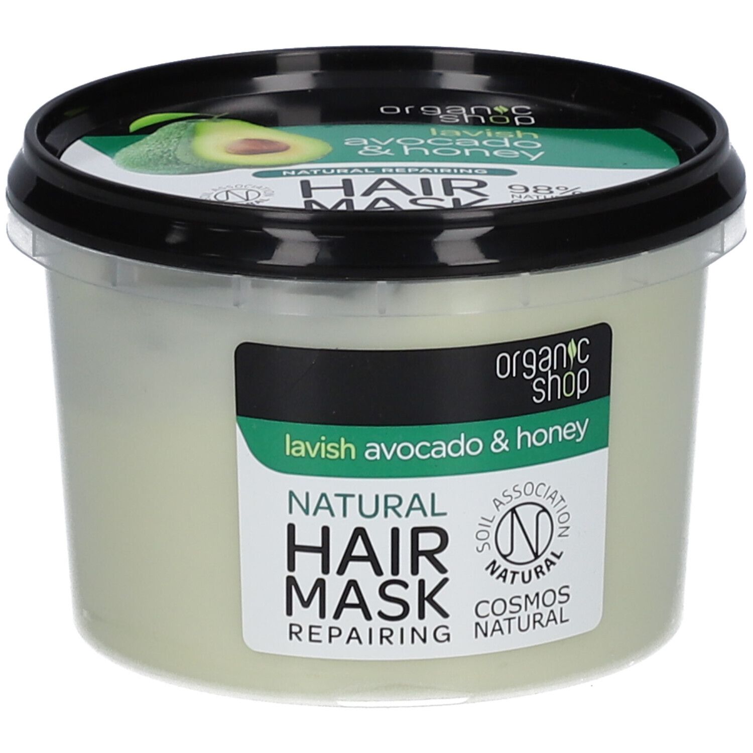Organic Shop Lavish Avocado & Honey Natural Repairing Hair Mask 6,2x9,5x9,5 cm Maske