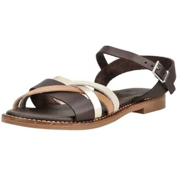 Riemchensandale OH MY SANDALS "Oh My Sandals Sandalen Leder", Damen, Gr. 40, braun (marone), Leder, Schuhe Riemchensandale