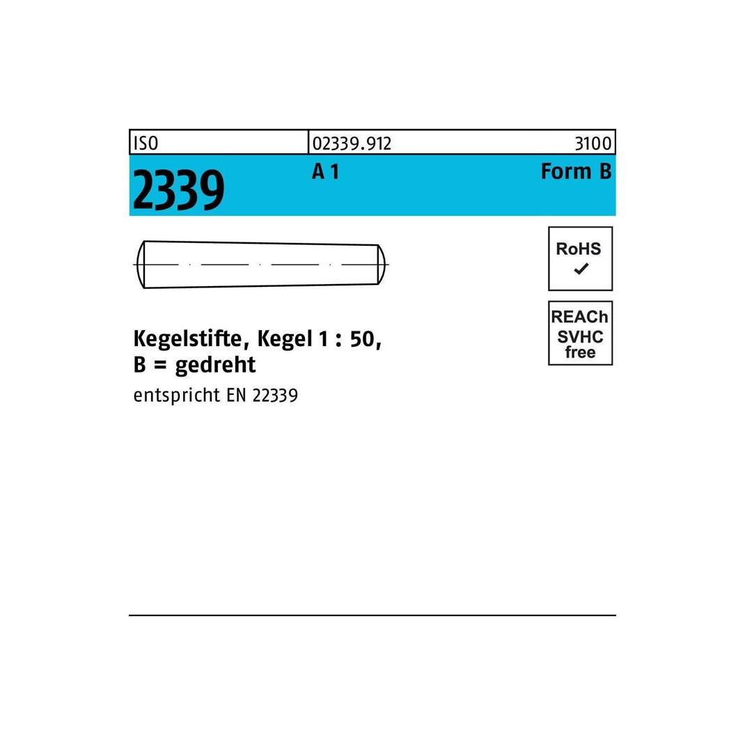 Sandisk ISO 2339 Kegelstifte 1.4305 B 2 x 12 rostfreiei A 1 S (023399120020012)