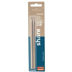Share 2er-Pack Bleistifte HB braun