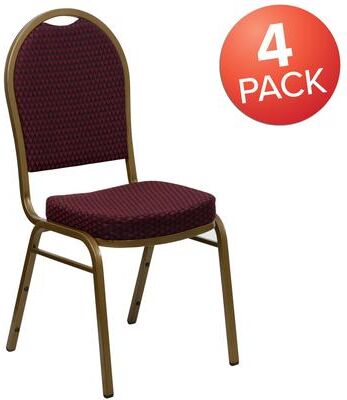Flash Furniture 4 Pack Dome Back Stacking Banquet Chair