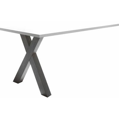 Anbautisch MÄUSBACHER "Mio", schwarz-weiß (graphit, weiß matt), B:140cm H:75cm T:70cm, Holzwerkstoff, Ansatztischplatten, Esstischplatte Esstisch-Zubehör Tischplatte