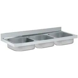 Spüle ohne rahmen 3 becken 500x500x300 - 1800x700x300 mm - 24700355 Eurast