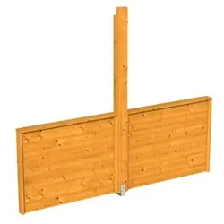 Skan Holz Brüstung für Pavillon Toulouseeiche hell