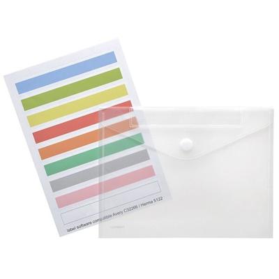 FolderSys PP-Umschlag A4 quer, mit Index Beschriftungsschild,transparent klar,