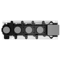 Gessi Unterputz-Körper für 3/4 Hochleistungs Unterputzthermostat mit Tasten-Bedienung nur zur horizontalen Montage mit 3 separaten Ausgängen, mit Rückflussverhinderer, 63013031
