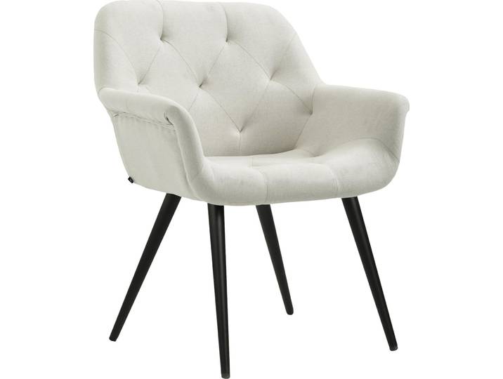CLP Esszimmerstuhl Langford Metallgestell beige Material Stoff