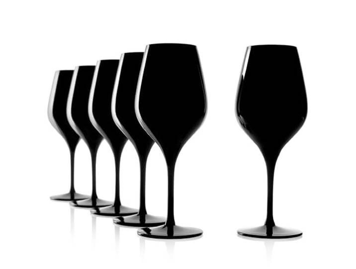 Stölzle Lausitz Exquisit Blind-Tasting-Gläser Schwarz 350 ml, 6er-Set