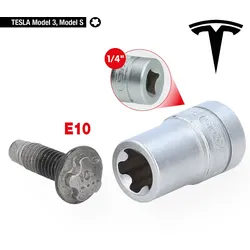 KS Tools 1/4" Spezial-Profil-Stecknuss für Tesla, E10 - 911.4363