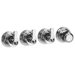 Gessi Venti20 Fertigmontageset Thermostat, 3-Wege, Vertikale/horizontale Wandmontage, 65336031, Farbe: Chrom