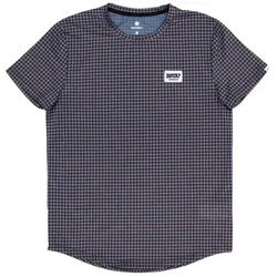 Saysky Herren Houndstooth Combat T-Shirt blau