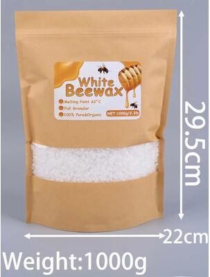 Uplift Treasures Pure Natural Beeswax Granules For DIY Candle Making With Wicks 1000g