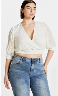 Plus Size Women's Dee Top - ivory by City Chic in White (Size 18 W)