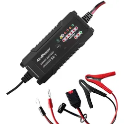 Alcapower Intelligentes 6A-Batterieladegerät (6V/12V) - Kompatibel mit Lithium- (LiFePO4) und Bleiakkumulatoren - Bluetooth-App-Steuerung und 8 Lademodi