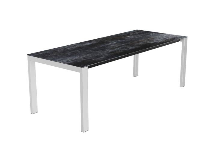 Gartentisch Panama Edelstahl gebürstet / Dark Night Keramik/Edelstahl B 220 T 90 cm - Möbel Konfigurator: Traummöbel individuell zusammenstellen