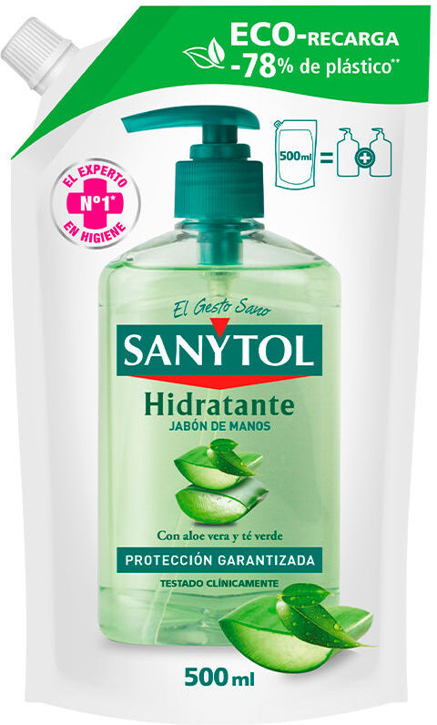 Sanytol Ricarica di sapone mani idratante antibatterico Eco Pack 500 ml