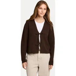 Cardigan mit Schleifen Braun XS