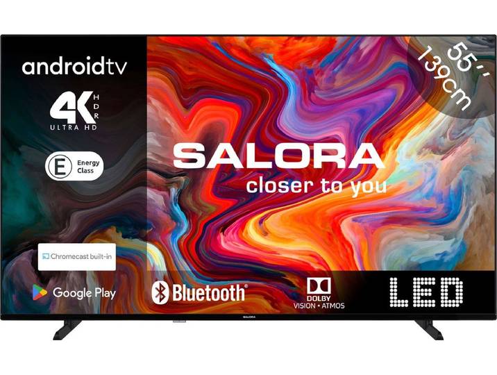 Salora SMART55TV - 55 inch - 4K Ultra HD - Smart TV - LED-LCD - HDR - 3 HDMI