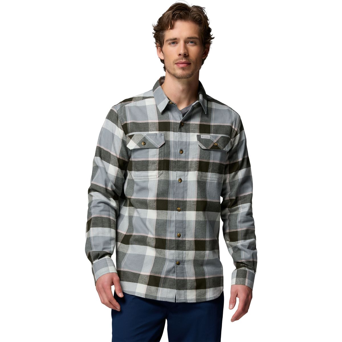 Columbia Men's Flare Gun Stretch Flannel Shirt sedona sage daytrip (342) XL 186158-1861581-342-XL