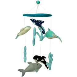 Handmade Felt Mobile - Dolphines & Sealife