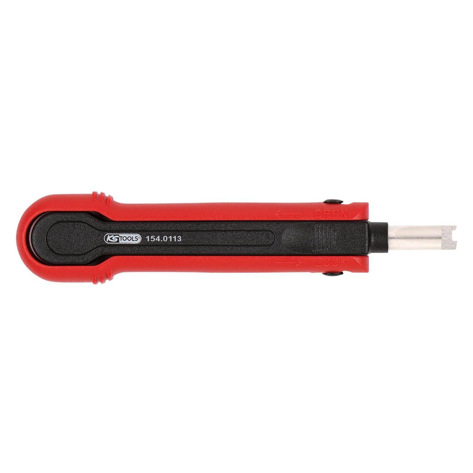 KS Tools Werkzeuge-Maschinen GmbH Kabel-Entriegelungswerkzeug für Flachsteckhülsen 0,6 mm (115 mm) (154.0113)