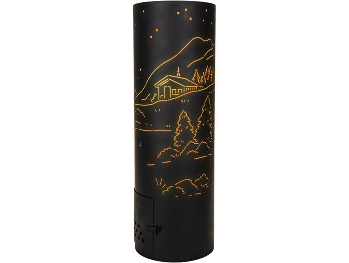 Nouvel Kaminholzregal  Nova 120 A , Stahl, Anthrazit, 120 x 72 x 35 cm - Regal