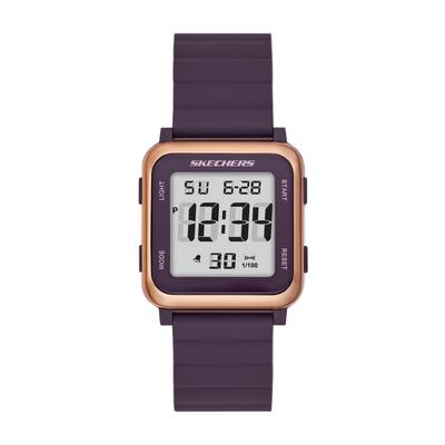 Chronograph SKECHERS "Beckworth", rosa (lila), Armbanduhren, Damen, Chronograph, Quarzuhr, Armbanduhr, Silikonarmband, digital, Tag, Wochentag, Monat