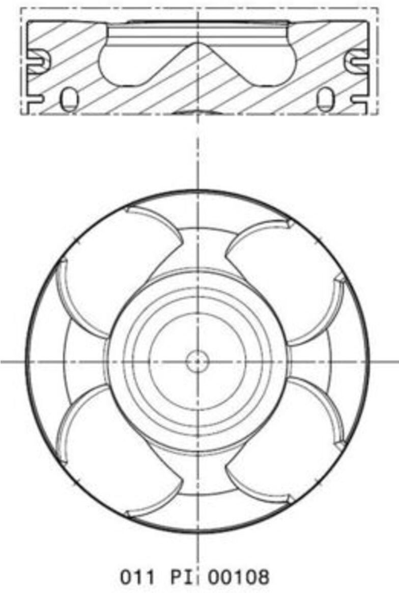Kolben MAHLE 011 PI 00108 001