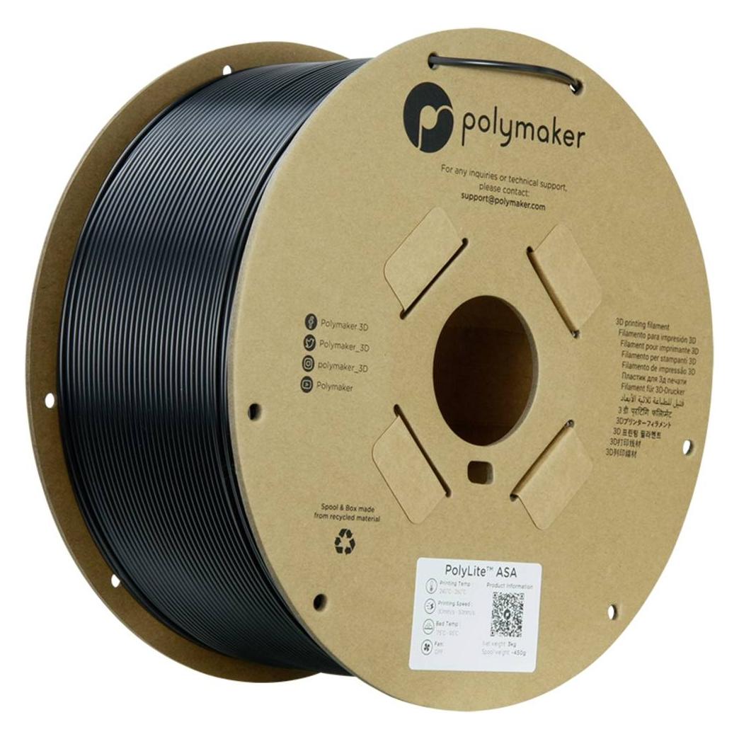 Polymaker PolyLite ASA Schwarz 2,85 mm 3.000 g (ASA, 3000 g, 2.85 mm) (PF01024)
