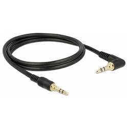 Delock 85566 Klinke Audio Verbindungskabel [1x Klinkenstecker 3.5 mm - 1x Klinkenstecker 3.5 mm] 1 m Schwarz