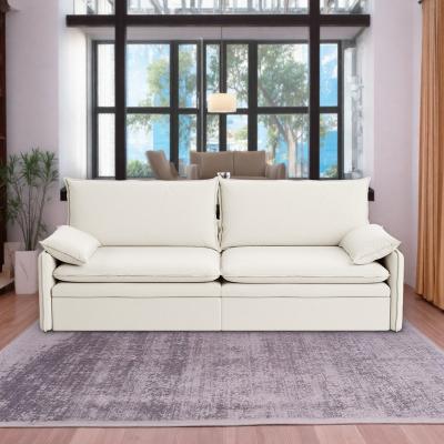 "81.1"" Chenille 4-Seat Convertible Sleeper Sofa Bed with Storage, USB Port, and 2-in-1 Pillow"