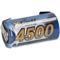 XCell Racing Einzelzelle Ni-MH 4500mAh 1,2V Sub C X4500SCR mit U- Lötfahne