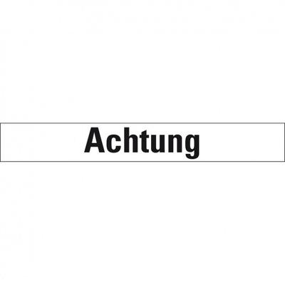 Aufkleber I Signalwort Achtung, Folie, selbstklebend, 46x12mm, 24/Bogen, GHS-Verordnung