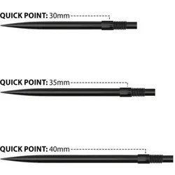 Harrows Quick Point Standard Spitzen - Schwarz 35mm