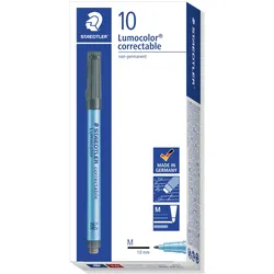 10x Staedtler, Marker, Lumocolor correctable 305 Trocken abwischbarer Universalstift, Einzelprodukt, rot, M (1x)