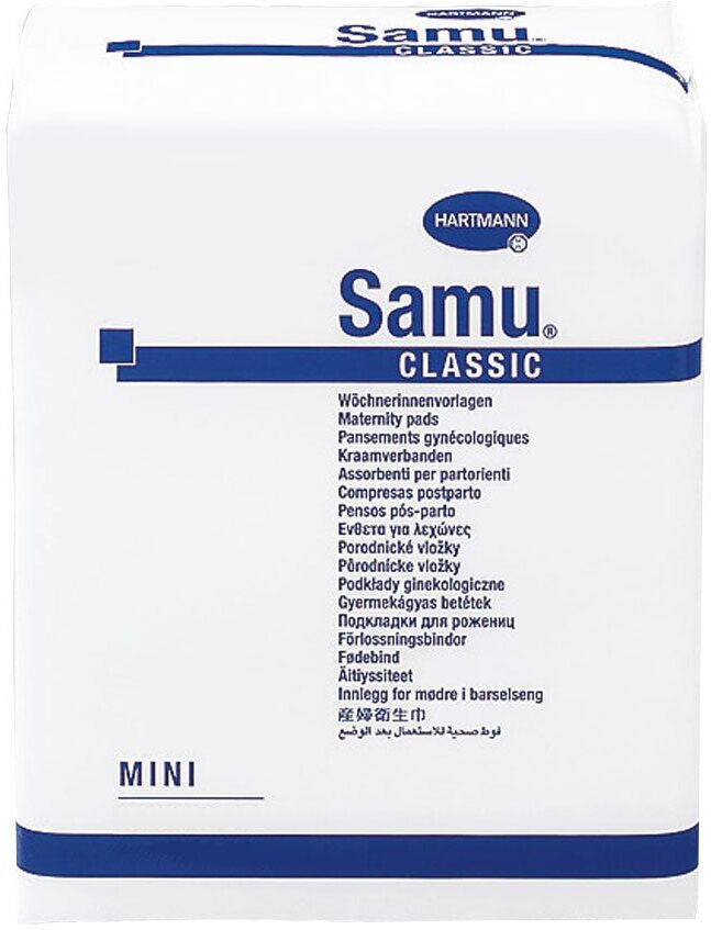 Samu Classic Mini: weiche Wöchnerinnen-Vorlagen für zuverlässigen Schutz nach der Geburt, hautfreundlich u. schnell absorbierend Einlagen 20 St Unisex 20 St Einlagen