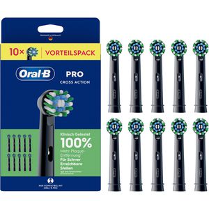 Oral-B Aufsteckbürsten Pro CrossAction, schwarz, 10 Stück