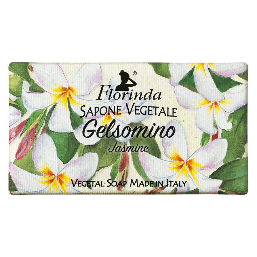 Florinda , Jasmin, vegan, feuchtigkeitsspendend & reinigend, blumig, duftende Seife, Körper, 100 g (Hartseife, 100 g) (74847881)
