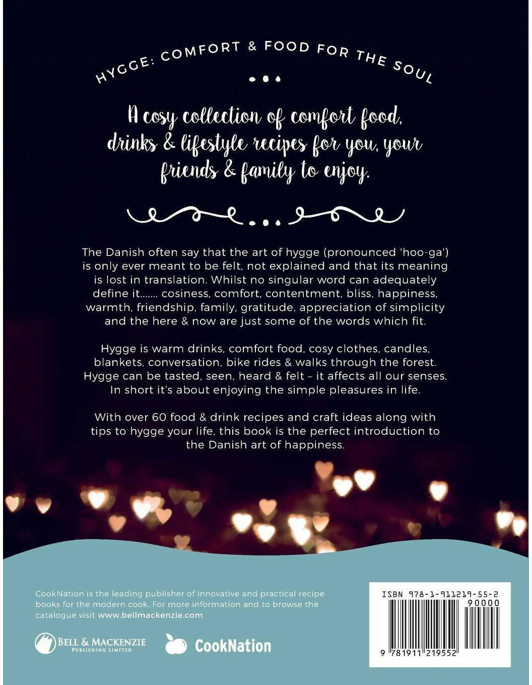 TheWorks Hygge: Comfort & Food For The Soul by CookNation - Paperback Cookbook - 60+ Comfort Food Recipes - Cosy Hygge Lifestyle Gift