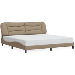 vidaXL, Bett, Bettgestell mit LED Kunstleder (200 x 200 cm)