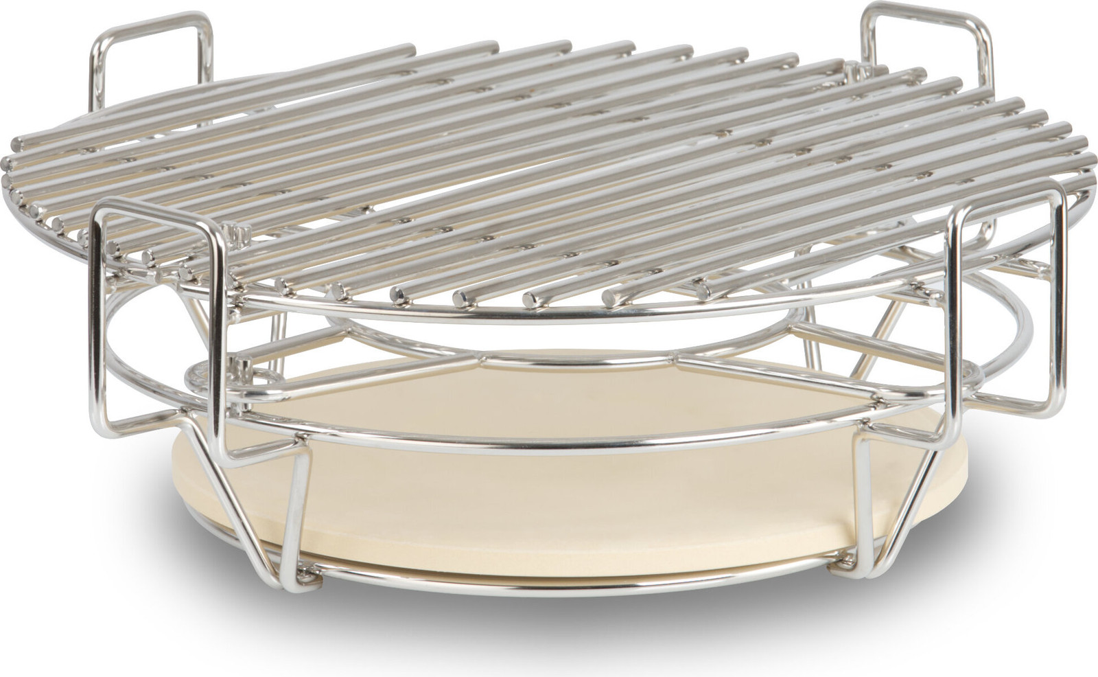 BBQ-Toro kooksysteem voor Kamado, roestvrijstalen rookoven met 3 niveaus, diameter: 39 cm