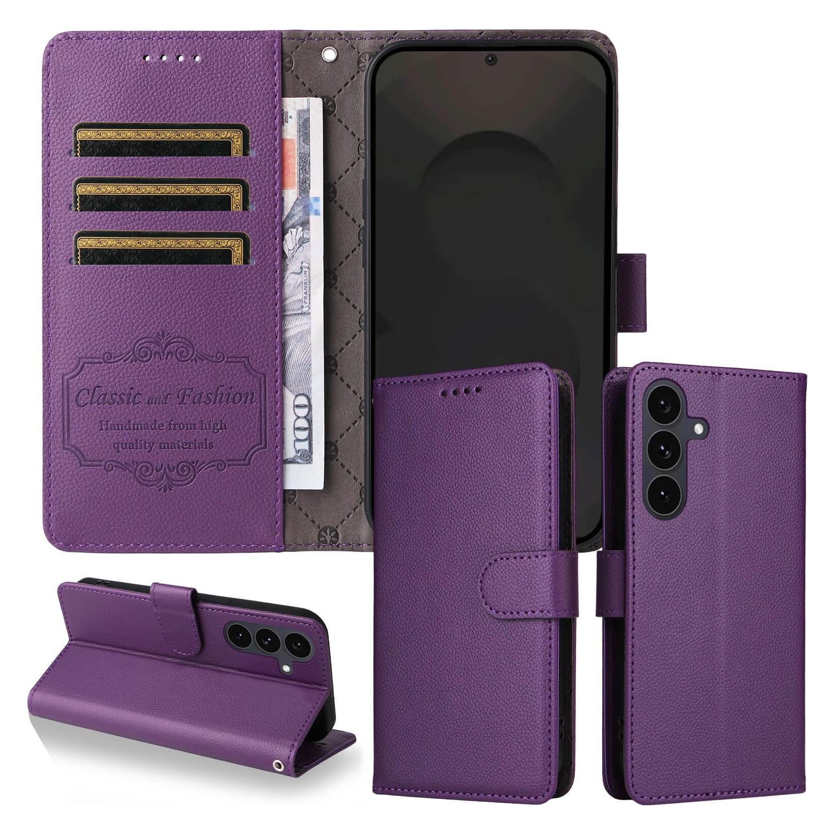 Cover-Discount Galaxy S25 FE - Lederoptik-Hülle mit strukturierter Oberfläche (Samsung Galaxy S25 FE) (62233302)