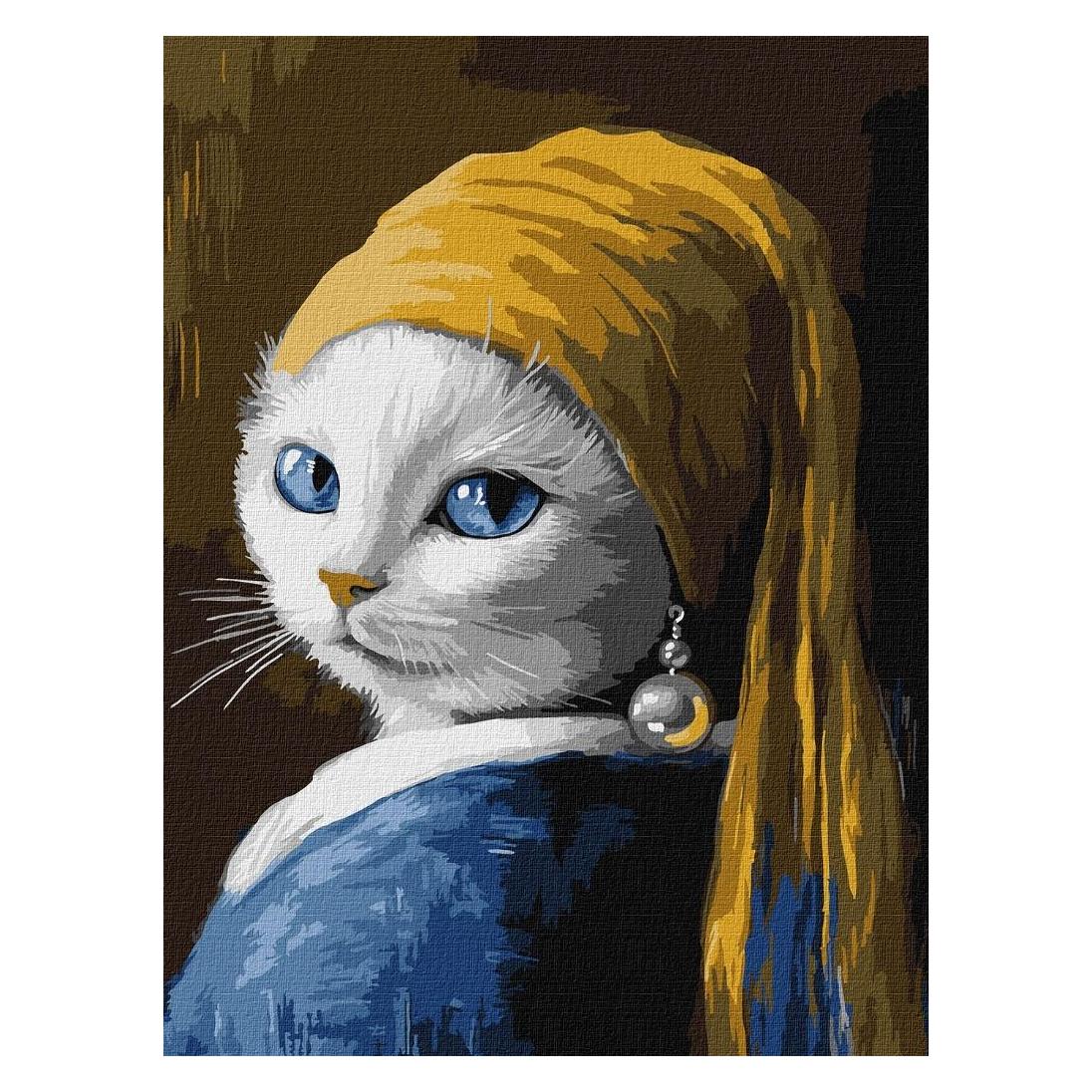 Ideyka Malen nach Zahlen - Katze mit Perle.. (57317946)